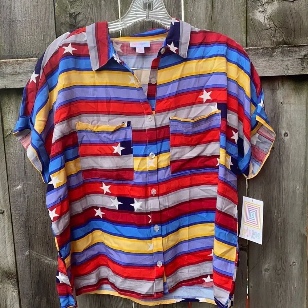 Lularoe Button down shirt sz. XS NWT